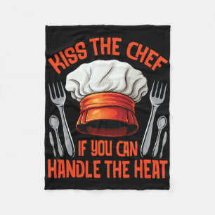 Chef Kiss Cooking Enthusiast Grilling Smoking Fleece Blanket