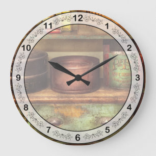 Chef - Kitchen - Food - The cake chest Large Clock