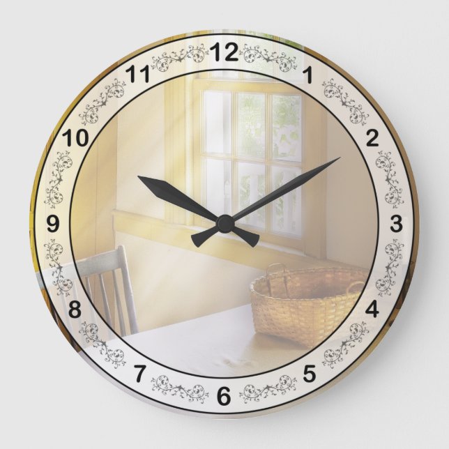 Chef - Kitchen - The empty basket Large Clock (Front)