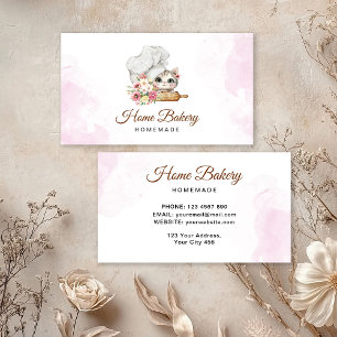 Chef Kitten Bakery Business Card