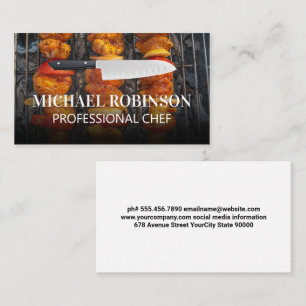Chef Knife   Grill   Chichkebab Business Card