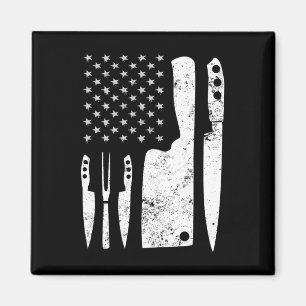 Chef Knife Patriotic Easter Us Flag  Magnet