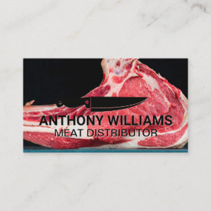 Chef Knife   Steak Business Card