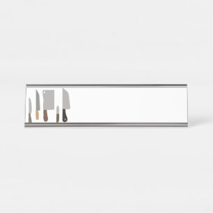 Chef Knives Desk Name Plate