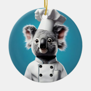Chef Koala Ceramic Tree Decoration