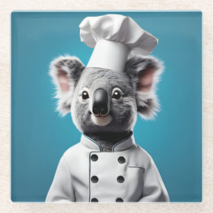 Chef Koala Glass Coaster