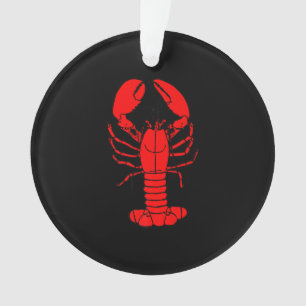 Chef & lobster   Cartoon lobster Lovers Gift Ornament