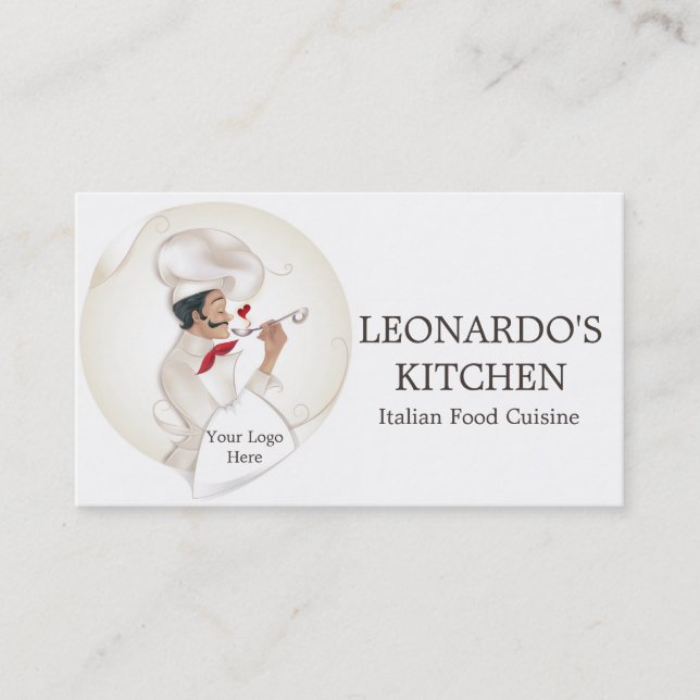 Chef Logo For Chef,Catering,Restaurant Business Card (Front)