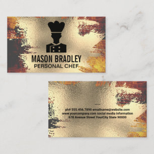 Chef Logo   Gold Foil  Business Card