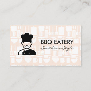 Chef Logo   Kitchen Patterns Business Card