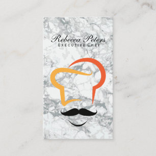 Chef Logo   Marble   Culinary Business Card