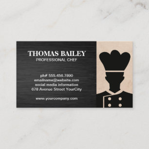 Chef Logo   Restaurant Owner Business Card