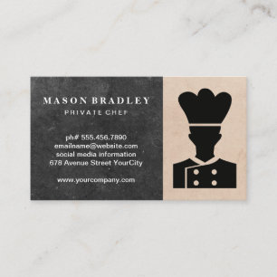 Chef Logo   Restaurant Owner Business Card