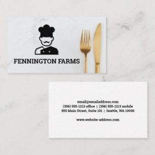 Chef Logo   Silverware Business Card