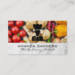 Chef Logo   Vegetables and Spices Business Card