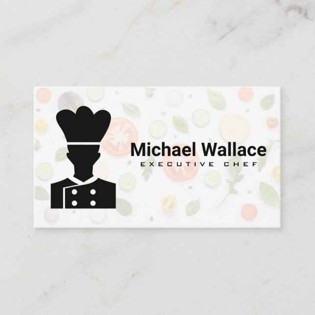 Chef Logo | Vegetables Business Card (Front)