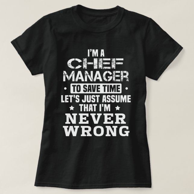 Chef Manager T-Shirt (Design Front)