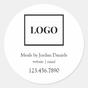 Chef Meal Food Business Add Logo Classic Round Sticker