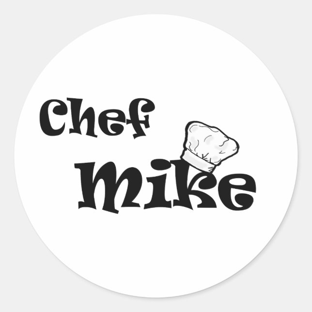 Chef Mike Classic Round Sticker (Front)