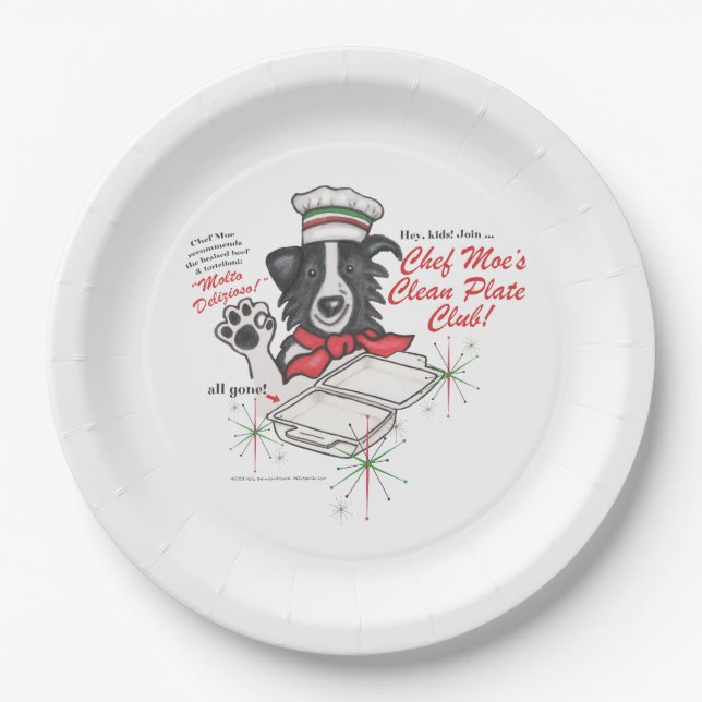 Chef Moe's Clean Plate Club Paper Plate (Front)