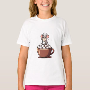 Chef Mouse on Marshmallow Cocoa Mug Kids T-Shirt