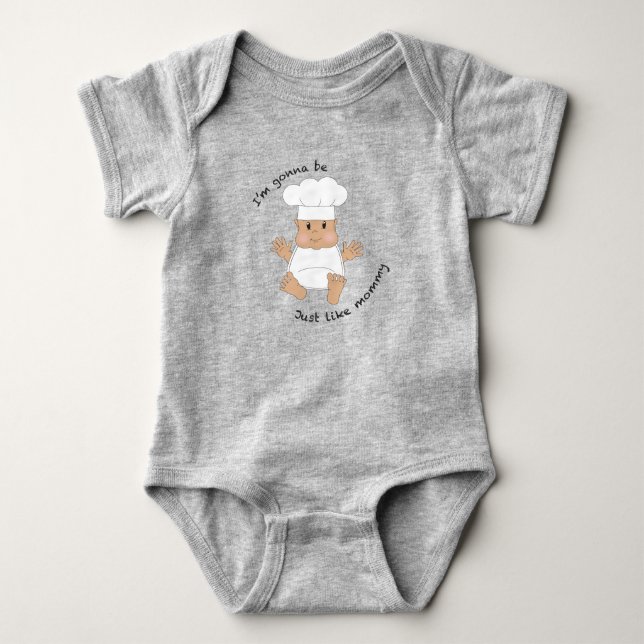 Chef mummy baby bodysuit (Front)
