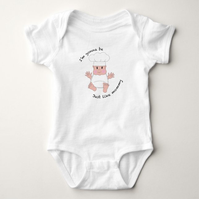 Chef mummy baby bodysuit (Front)