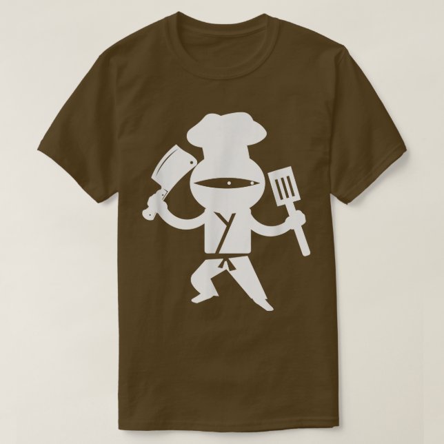 Chef Ninja Kitchen Restaurant Baking Cooking Lover T-Shirt (Design Front)