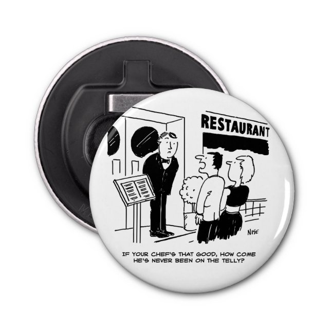 Chef Not Been on Television Cartoon. Chef's pocket Bottle Opener (Front)