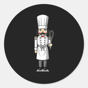 Chef Nutcracker Cook Hat Xmas  Classic Round Sticker