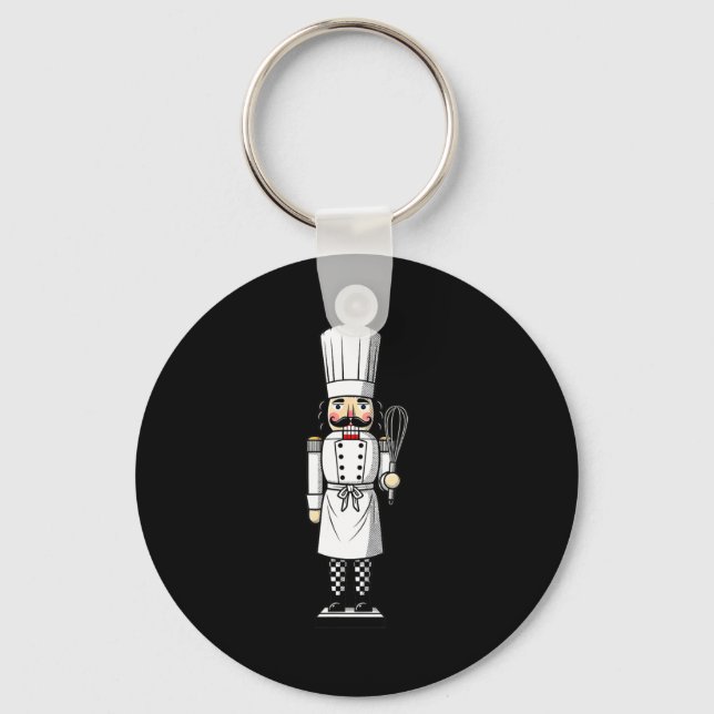 Chef Nutcracker Cook Hat Xmas  Key Ring (Front)