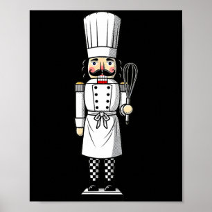 Chef Nutcracker Cook Hat Xmas Poster