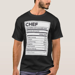 Chef Nutrition Information T-Shirt