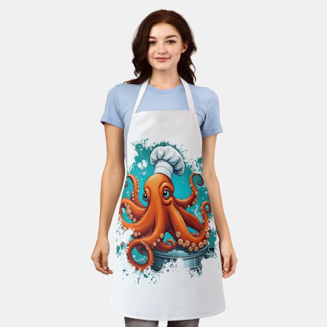 Chef Octopus Apron (Worn)