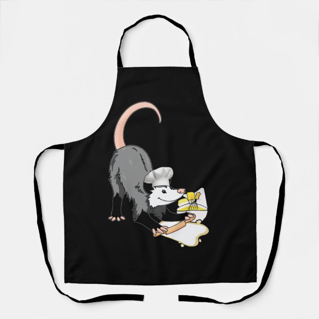 Chef Opossum Possum In A Chefs Hat Master Cooking  Apron (Front)