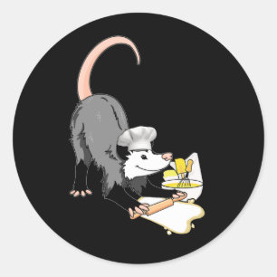 Chef Opossum Possum In A Chefs Hat Master Cooking  Classic Round Sticker