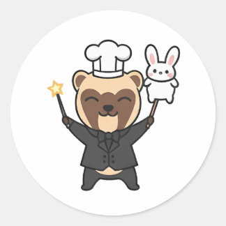 Chef Otter Classic Round Sticker