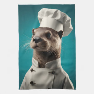 Chef Otter Tea Towel