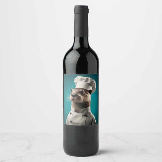 Chef Otter Wine Label (Front)