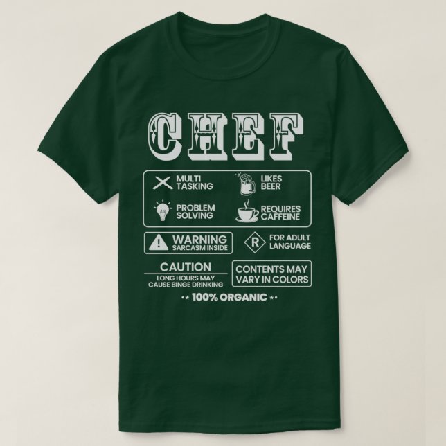 Chef pastry chef pampered chef cook  T-Shirt (Design Front)