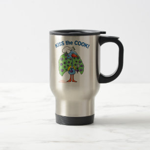 Chef Peacock, Kiss the Cook! Travel Mug