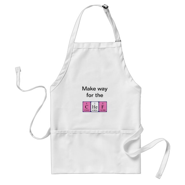 Chef periodic table word apron (Front)