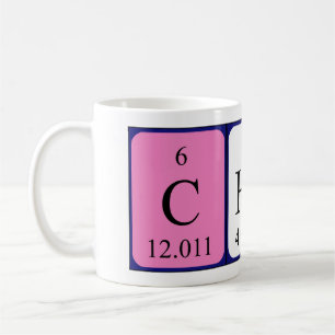 Chef periodic table word mug