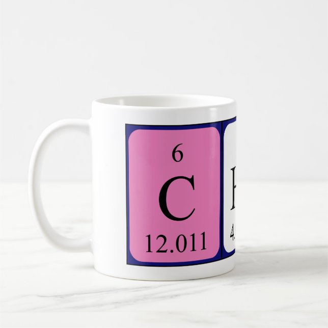 Chef periodic table word mug (Left)
