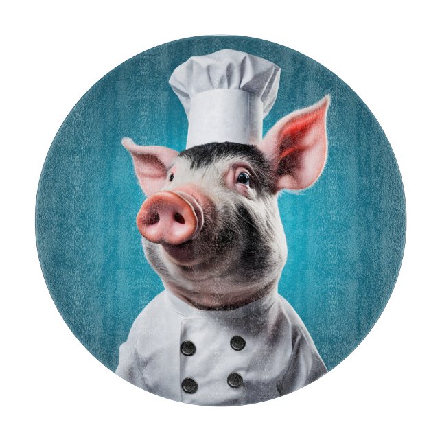 Chef Pig Cutting Board (Front)