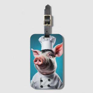 Chef Pig Luggage Tag