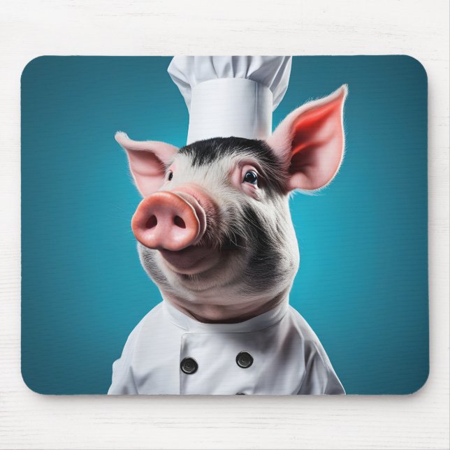 Chef Pig Mouse Mat (Front)