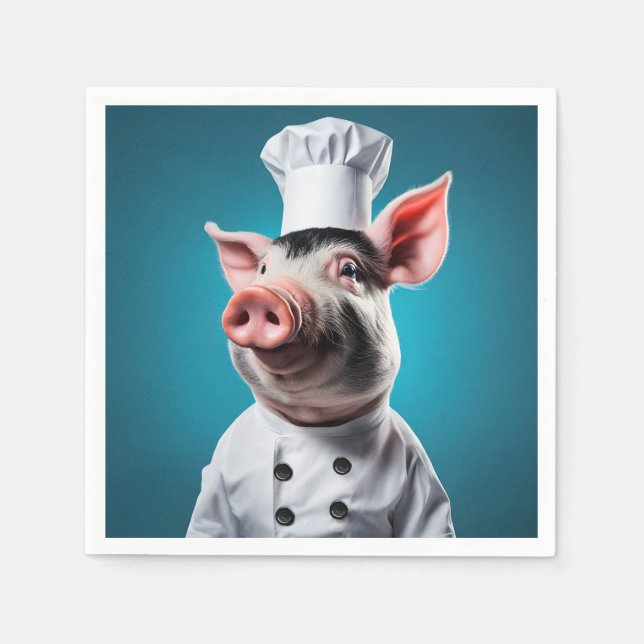 Chef Pig Napkin (Front)