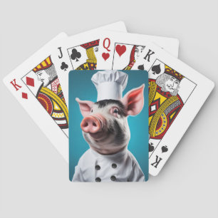Chef Pig Playing Cards