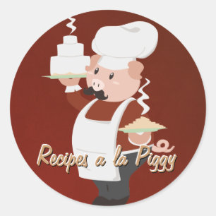 Chef Piggy Stickers